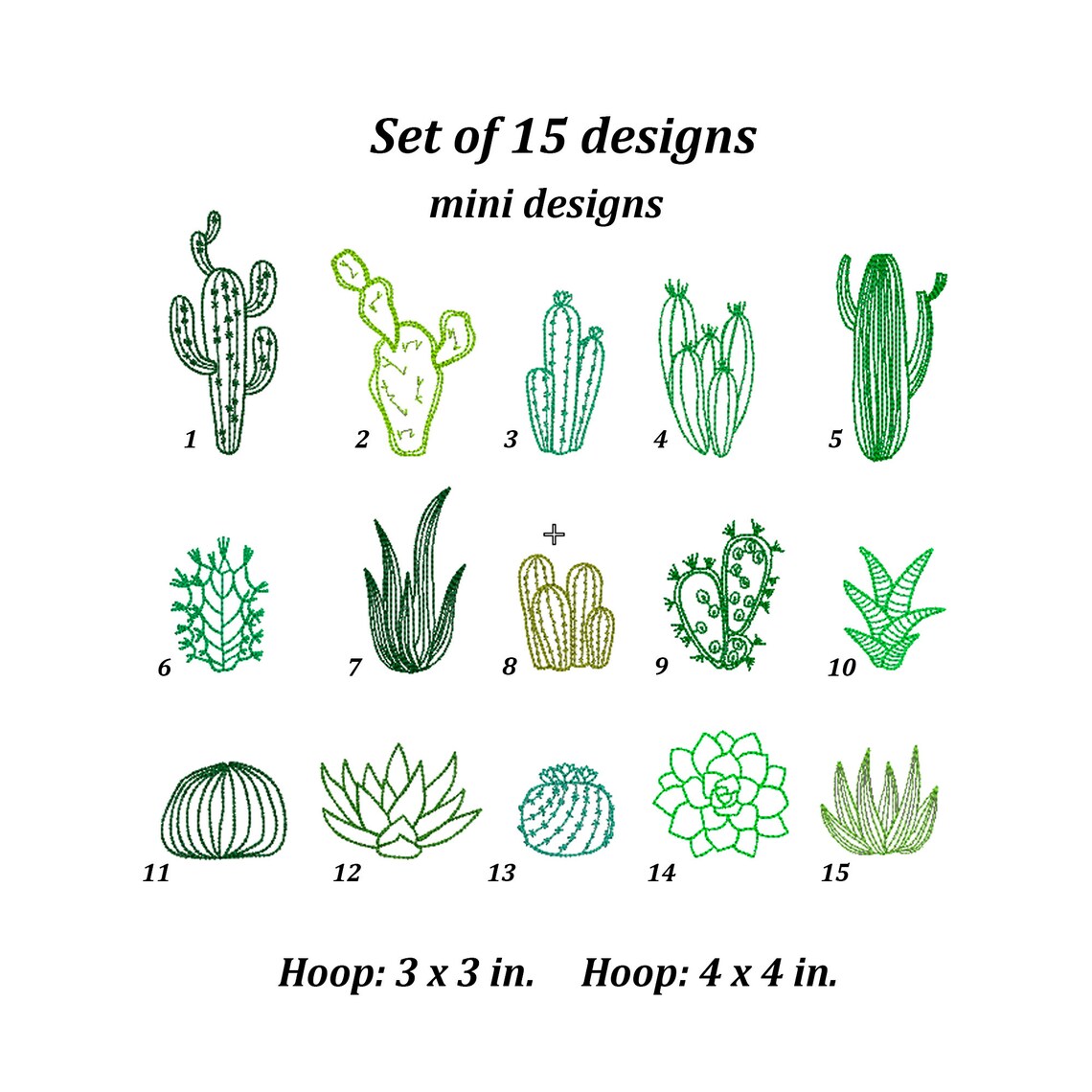 Cactus embroidery design machine embroidery designs cactus  etsy
