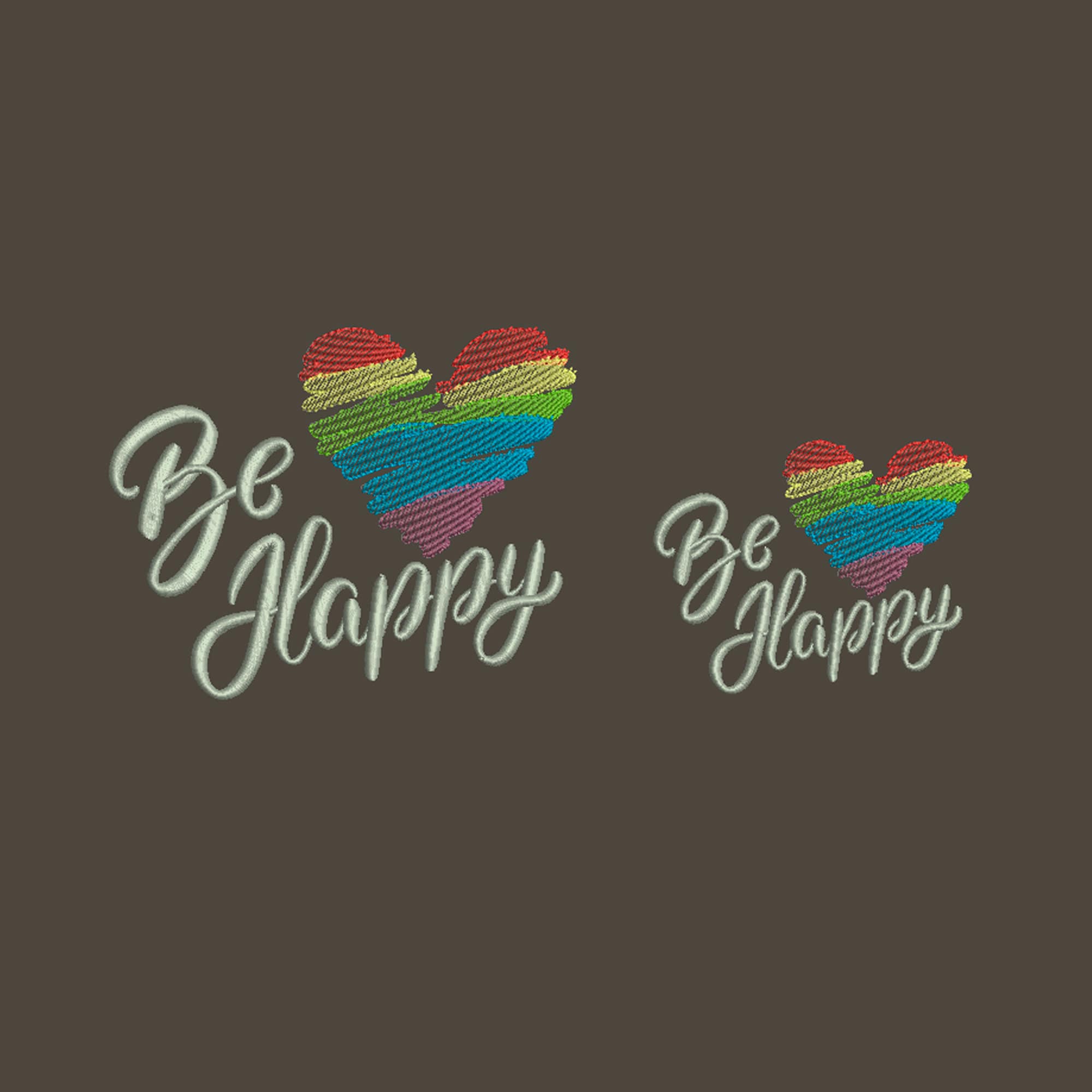 Be Happy Machine Embroidery Design Happy Embroidery Digital | Etsy