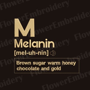 Melanin machine embroidery design Black embroidery designs African american embroidery designs Black lives matter embroidery design
