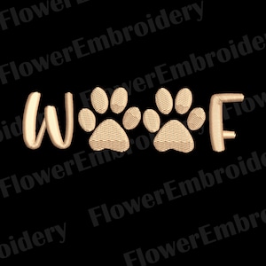 Woof Paw Machine-borduurontwerp (digitale download)