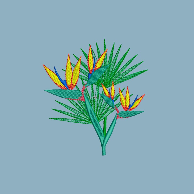 Exotic Embroidery Exotic Plant Embroidery Hawaii Embroidery Etsy