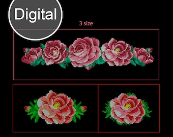 Rose flower machine embroidery design Мachine embroidery designs Machine cross stitch embroidery Rose embroidery Brother embroidery
