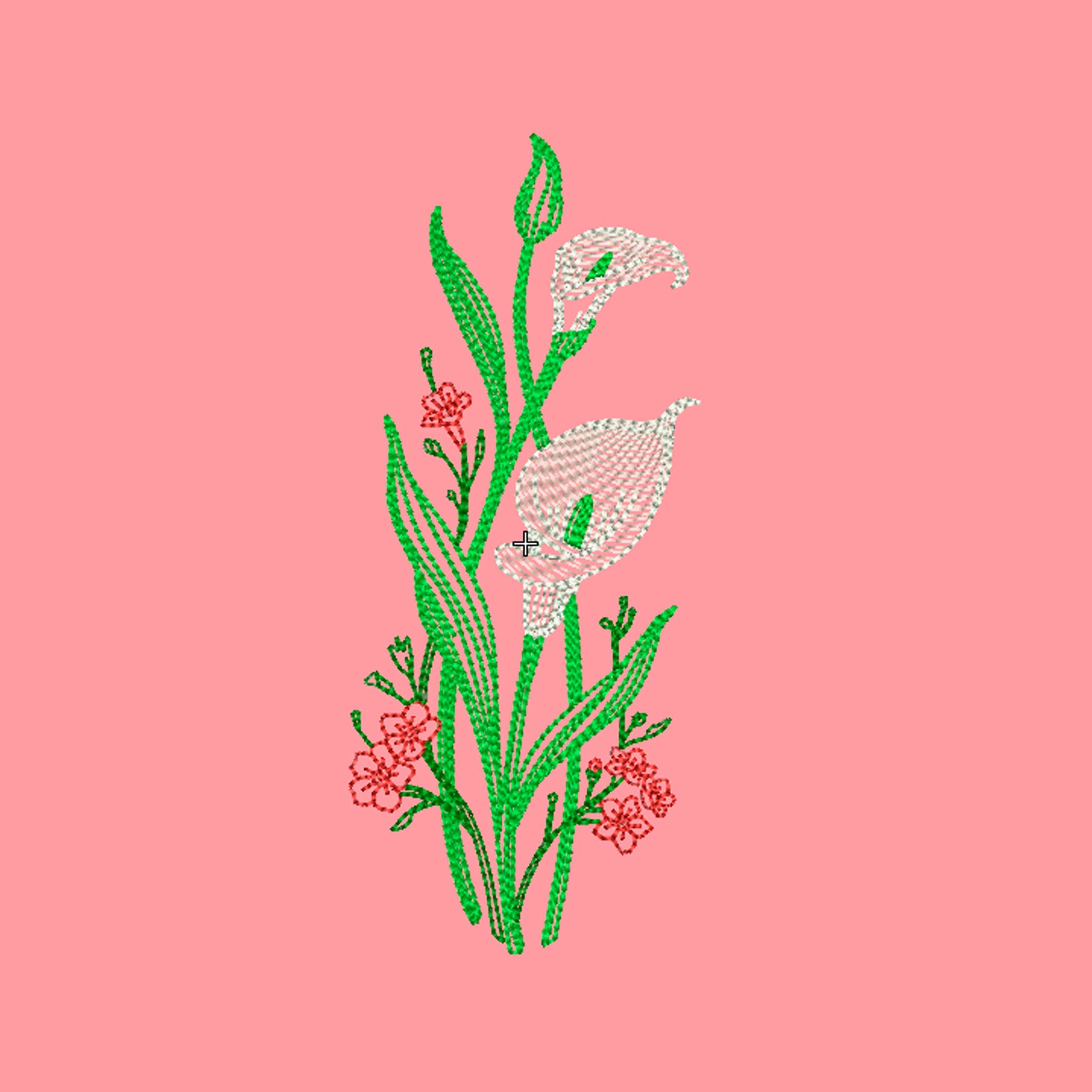 Flower Embroidery Machine Embroidery Design Flora Calla Lilies Etsy