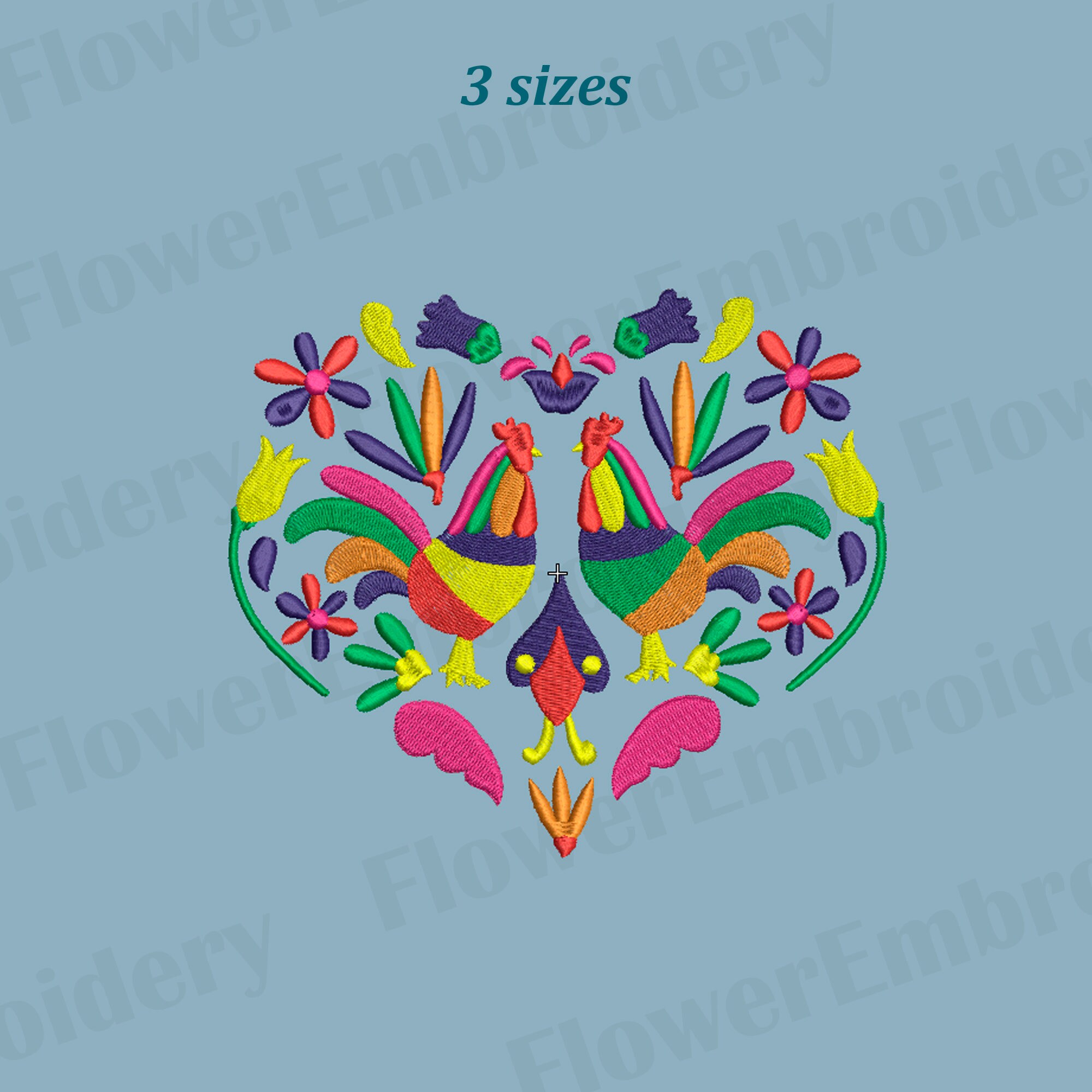 オトミ鳥刺繍図案：メキシコの民芸品（10形式） - Etsy 日本