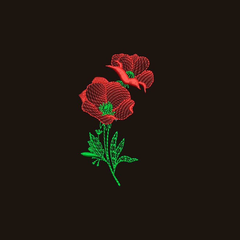 Red poppy embroidery machine embroidery design flora  etsy uk Red poppy embroidery machine embroidery design flora  etsy uk