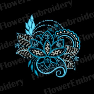 Mandala flower machine embroidery design Floral embroidery design Botanica embroidery design Geometric floral embroidery Embroidery mandala