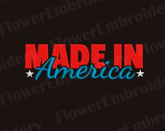 Made in America Embroidery Design: USA Flag (Digital Download)