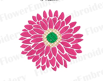 Dahlia machine embroidery designs Embroidery designs pes Flower embroidery design Flora embroidery Botanica machine embroidery design