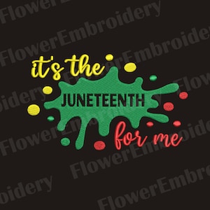 Diseño de bordado Juneteenth: Historia afroamericana (Descarga digital)