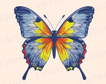 Butterfly Silhouette Machine Embroidery Design: Flying Butterflies (4 Sizes)