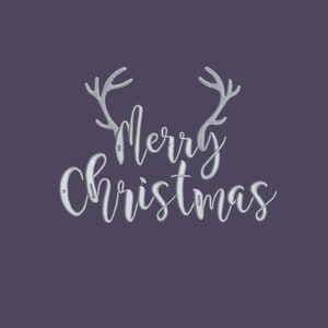 Merry Christmas Deer Embroidery Design: 10 Formats