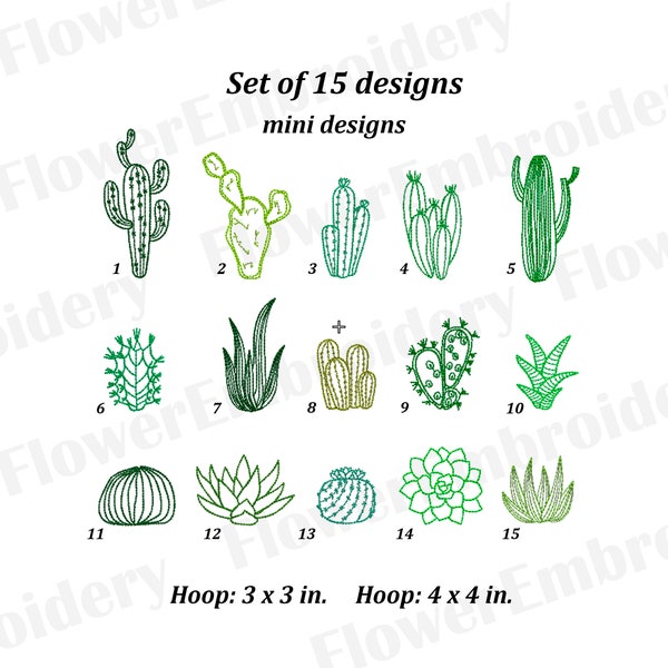 Disegno ricamo cactus Disegni ricamo macchina cactus Ricamo macchina fiore tropicale Modello ricamo macchina messicano