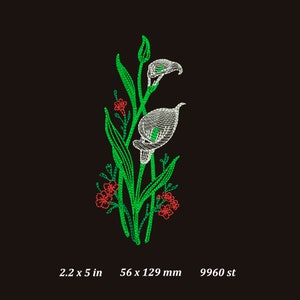 Flower embroidery  Machine embroidery design flora Calla lilies Brother embroidery designs  Machine embroidery plants  Instant Download  DST