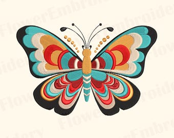 Butterfly Embroidery Design: Silhouette Machine Embroidery (4 Sizes)