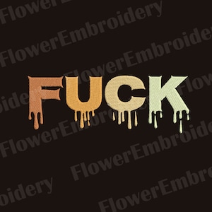 Disegno da ricamo "Fuck You Rips": detto divertente, formato PES