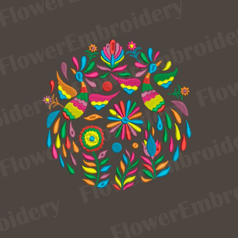 Otomi Embroidery Design Mexican Embroidery Designs Embroidery Etsy