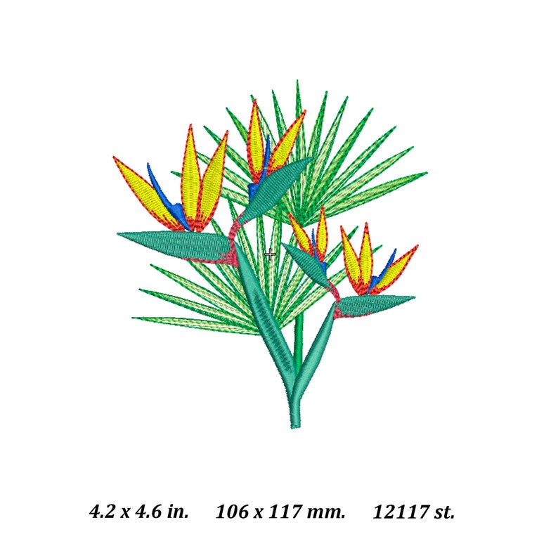 Exotic Embroidery Exotic Plant Embroidery Hawaii Embroidery Etsy