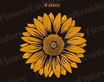 Sunflower embroidery design Flower machine embroidery designs Design sunflower embroidery Sunflower machine embroidery Hoop :4 x4