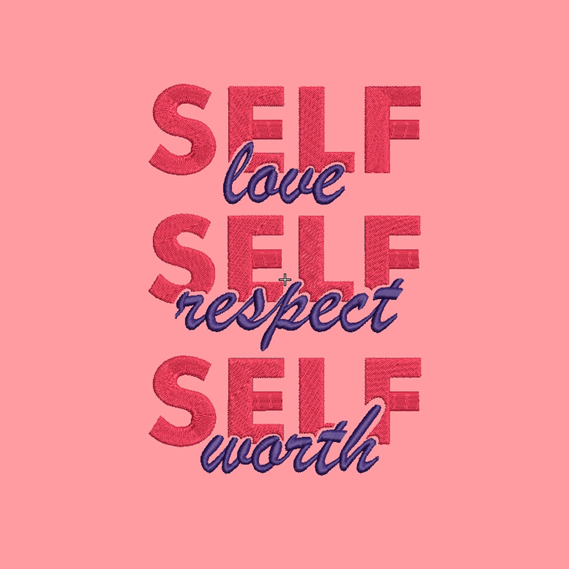 SELF love SELF respect SELF worth embroidery Love yourself Etsy
