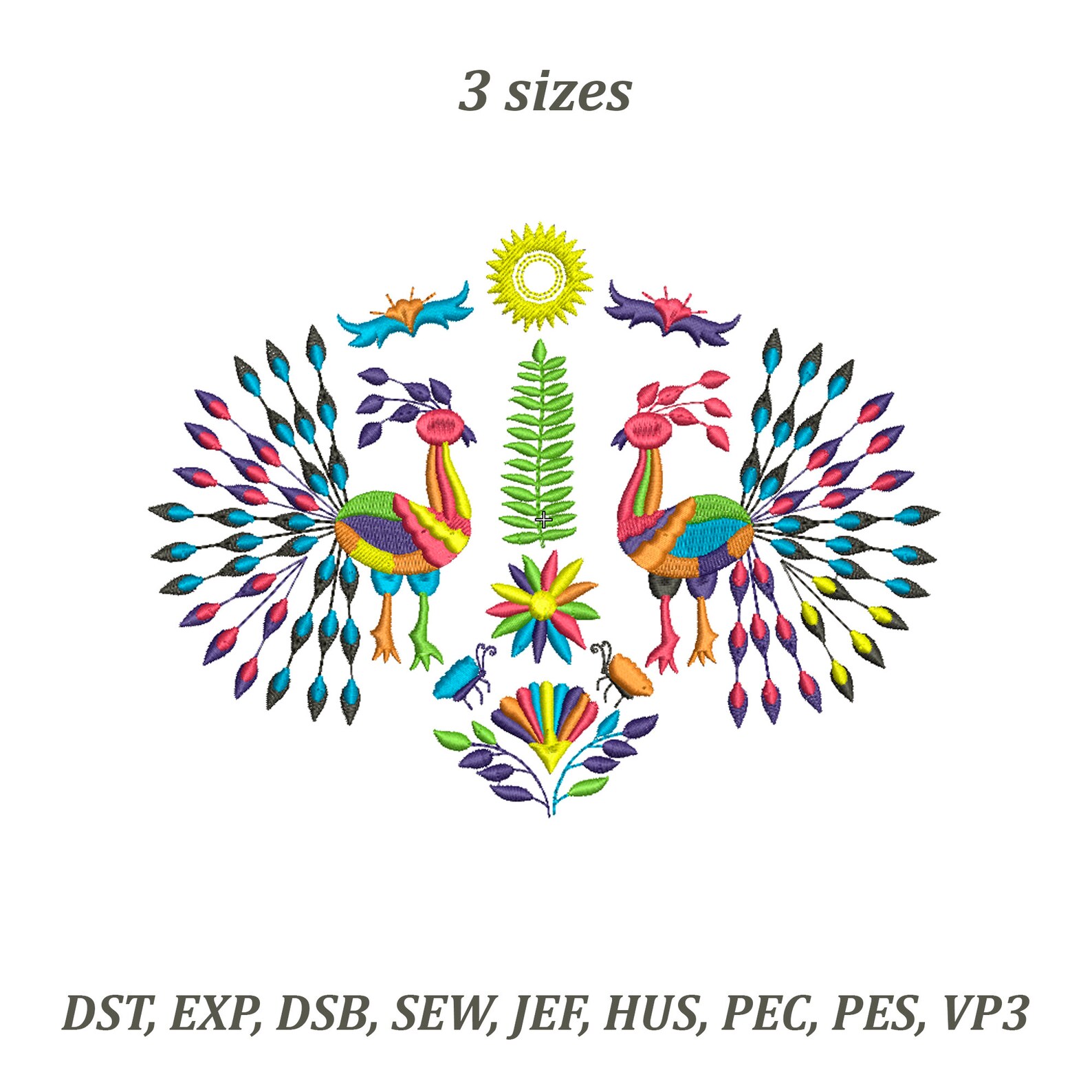 Otomi Embroidery Design Mexican Embroidery Designs Embroidery Etsy