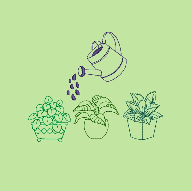 4x4 Wildflower machine embroidery design Plant embroidery design Houseplant embroidery designs Embroidery design flowers grass Hoop