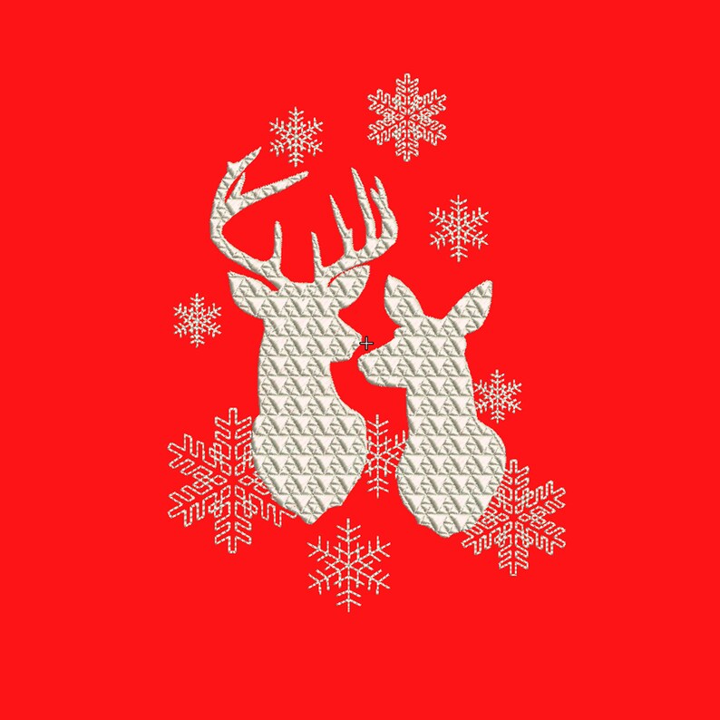 Christmas deer embroidery pes santa embroidery design  etsy Christmas deer embroidery pes santa embroidery design  etsy