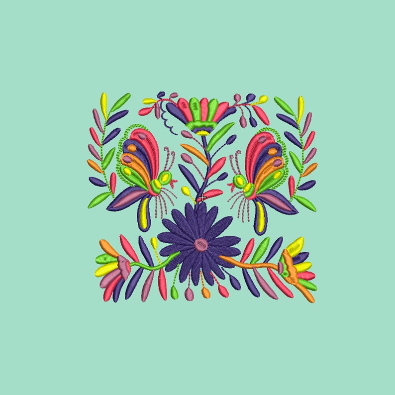 Otomi Embroidery Design Mexican Embroidery Designs Embroidery Etsy