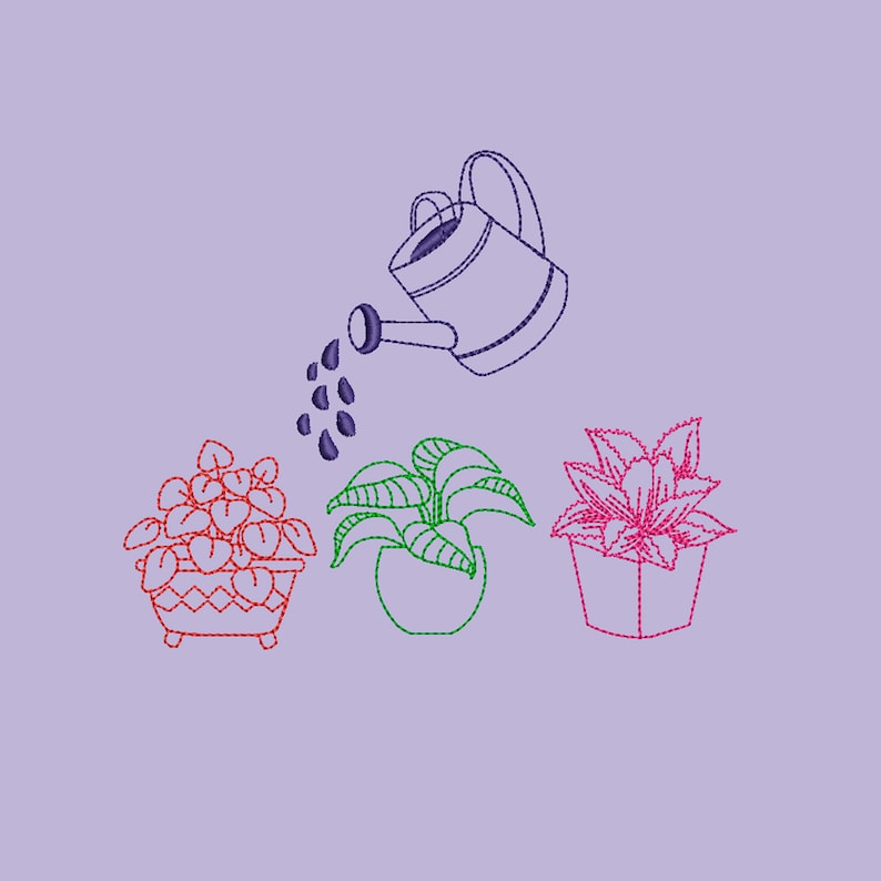 4x4 Wildflower machine embroidery design Plant embroidery design Houseplant embroidery designs Embroidery design flowers grass Hoop
