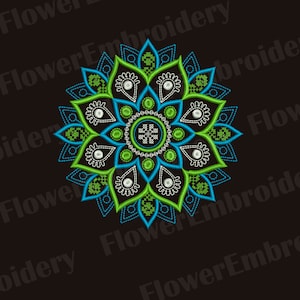 マンダラ機械刺繍デザイン 花の刺繍デザイン 刺繍dst花柄 花柄機械デザイン 幾何学的な花の刺繍