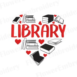 Diseño de bordado de biblioteca Diseño de bordado a máquina de libros Diseño de Booktrovert Me encanta el bordado de libros Diseño de bordado a máquina de libros de lectura