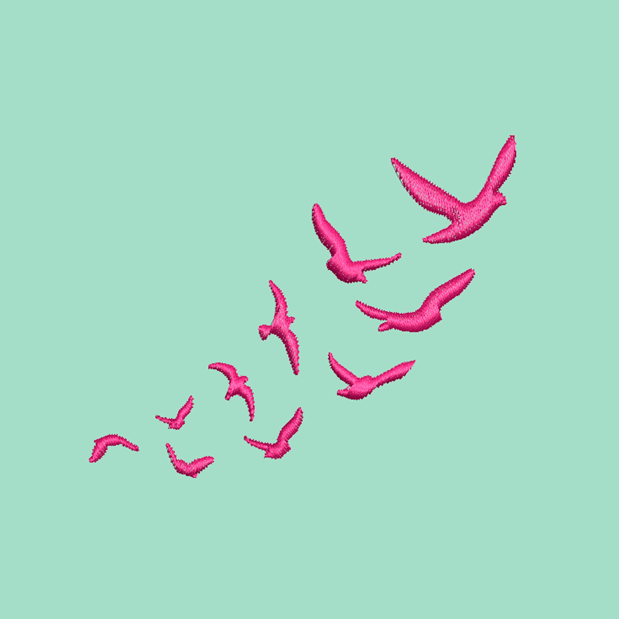 Flock of birds embroidery design flying bird birds embroidery  etsy Flock of birds embroidery design flying bird birds embroidery  etsy