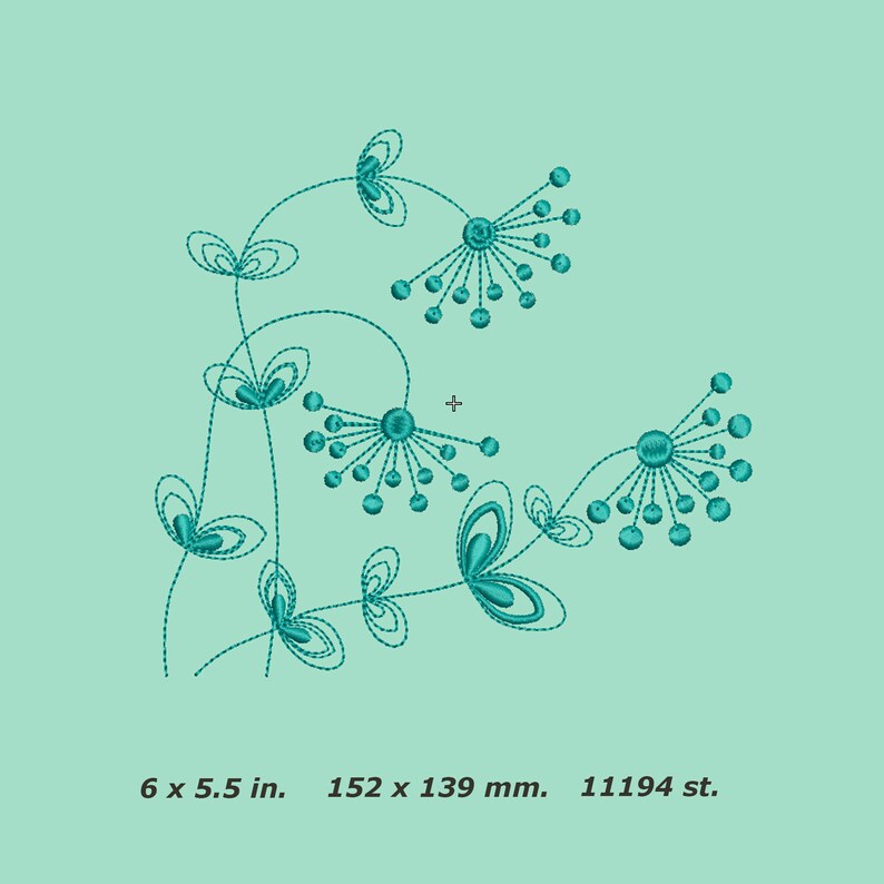 Embroidery Flower Dandelion Wildflowers Embroidery Set Мachine Etsy