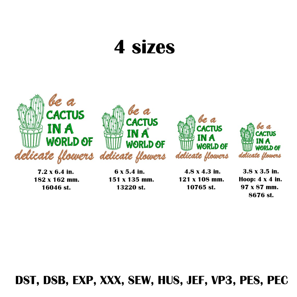 Be a cactus in a world of delicate flowers embroidery plant  etsy Be a cactus in a world of delicate flowers embroidery plant  etsy