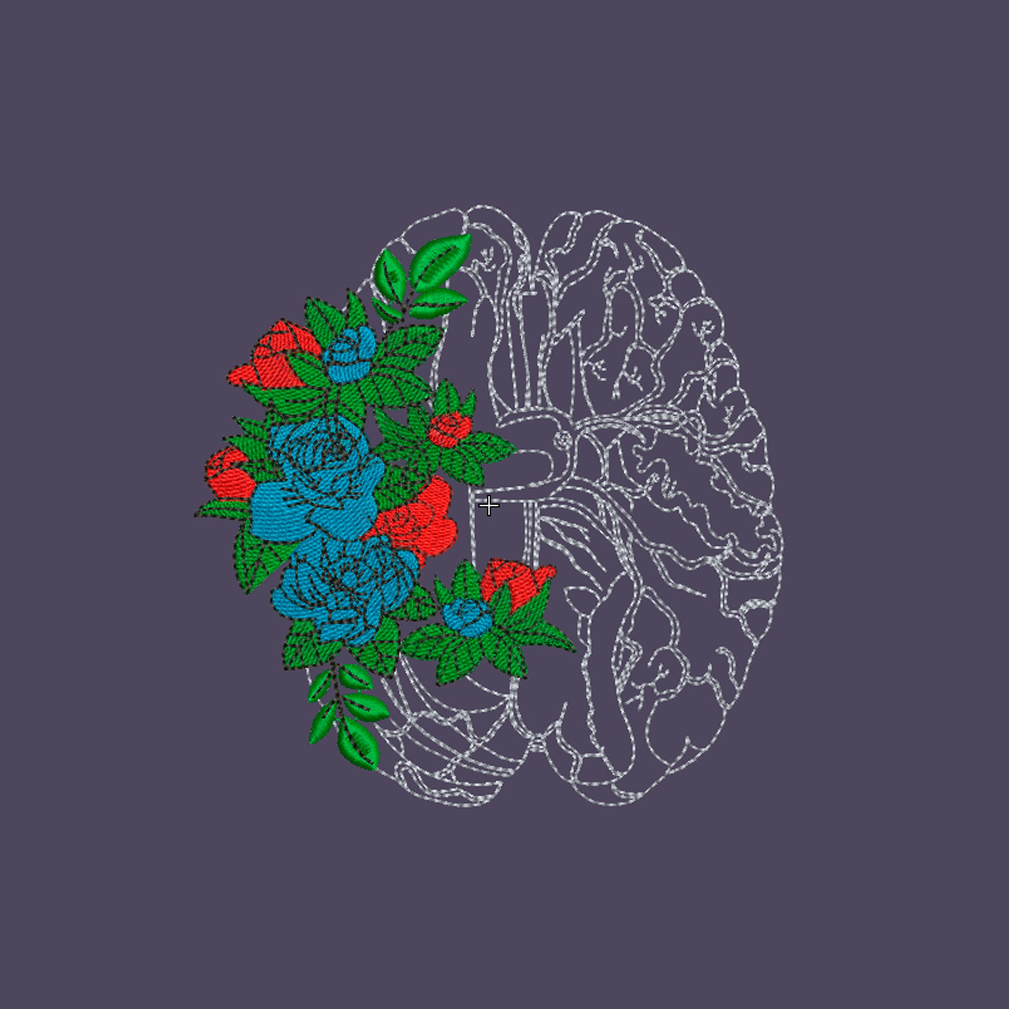 Anatomical brain design Flower brain Brains in flowers Etsy