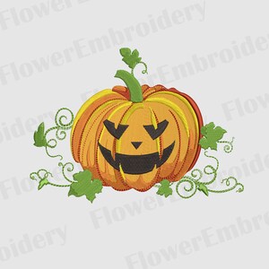 Herbst Stickmuster Halloween Kürbis Stickdatei Halloween Stickdatei Gruseliges Halloween Halloween Maschinenstickerei Halloween