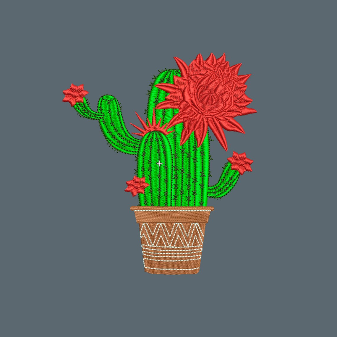 Cactus Embroidery Design Machine Embroidery Designs Cactus Etsy