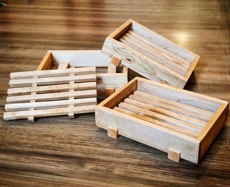 Japanese Style Soap Dish Maple Hardwood Etsy