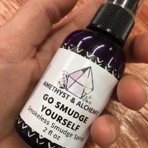 Smokeless Smudge Spray, Palo Santo & White Sage, Space Clearing Spray, Go Smudge Yourself, Essential Oils, No Alcohol, All Natural afbeelding 2