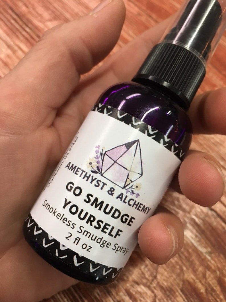 Smokeless Smudge Spray, Palo Santo & White Sage, Space Clearing Spray, Go Smudge Yourself, Essential Oils, No Alcohol, All Natural image 2
