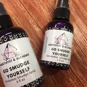 Smokeless Smudge Spray, Palo Santo & White Sage, Space Clearing Spray, Go Smudge Yourself, Essential Oils, No Alcohol, All Natural afbeelding 4