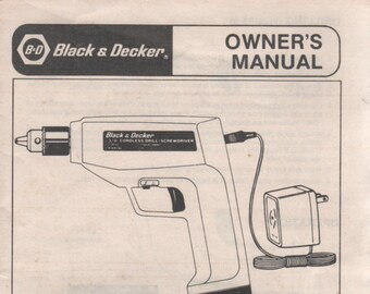 Black Decker Drill - Etsy