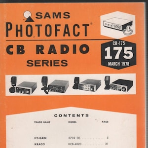 Sams Photofact CB Radio Series Magazine CB 175 March 1978 Hy Gain, Kraco, RCA,  Royce