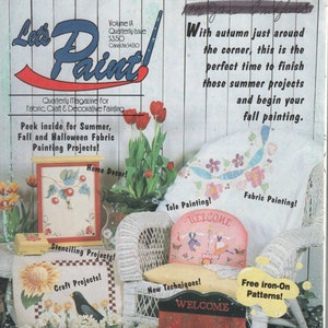 Let's Paint Magazine Vol 1X Issue 9 July, Aug, Sept 1994 Fabric, Craft & Decorative Painting