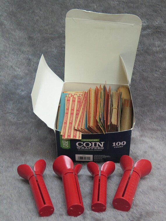 IKOPFLN Pack Of 4 Coin Tubes, Coin Paper In Tube Shape, Coin Sleeves, Coin Rolls, Coin Roll Paper, Money Organiser, Money Rolls Sleeves