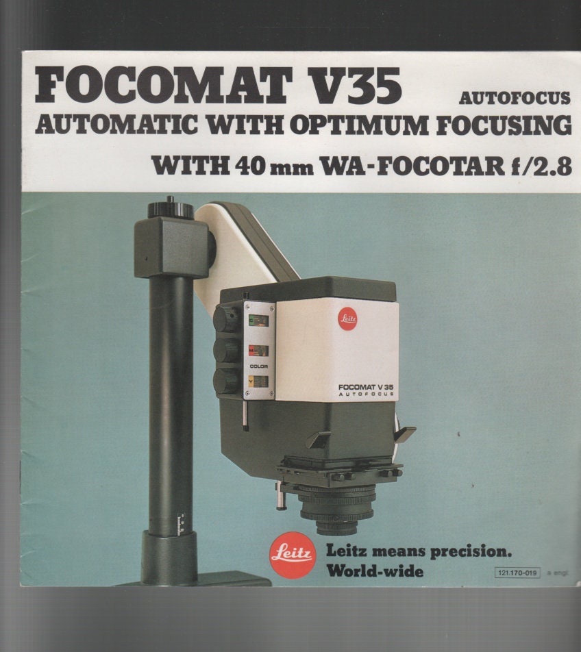 Leitz Focomat V35 Autofocus With 40 MM WA Focotar F/2.8 - Etsy