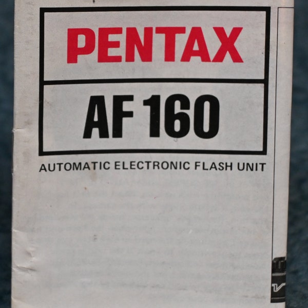 PENTAX AF 160 Camera Flash with Original Instruction Manual