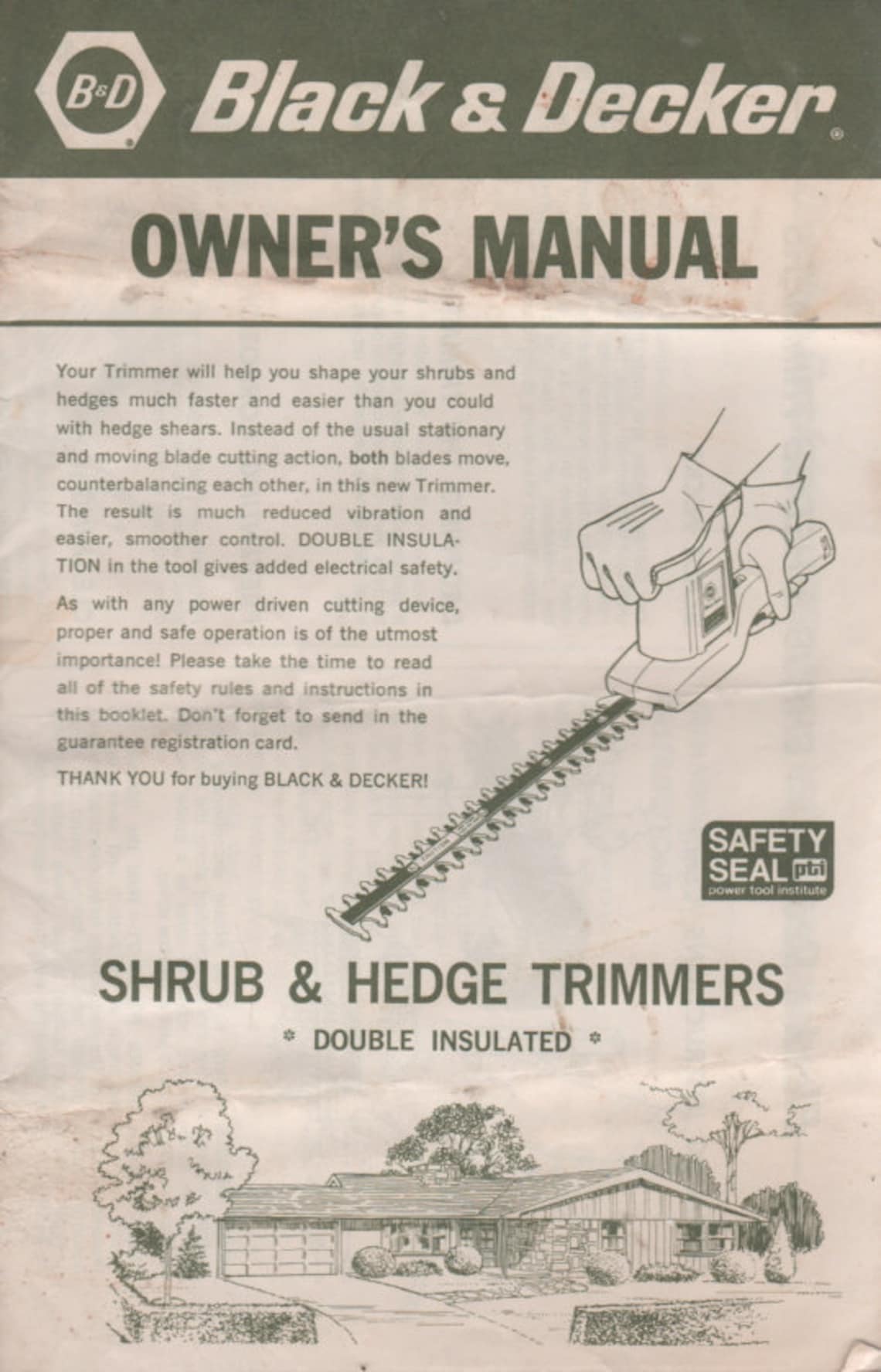 Black and Decker Shrub & Hedge Trimmers Owner