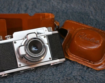 Riken Ricoh Ricolet 35mm Film Camera with 45mm f/3.5 Lens Case