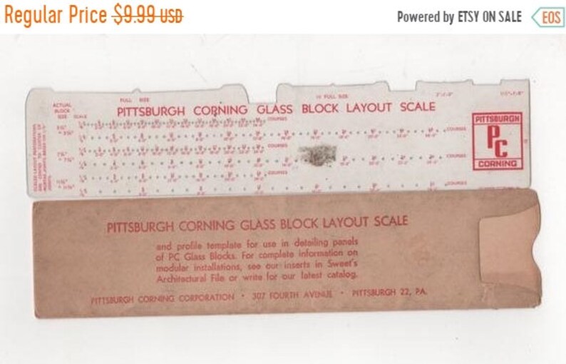 Pittsburgh Corning Glass Block Layout Scale Profile Template Image 0