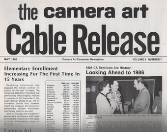 The Camera Art Cable Release May 1985 Customer Newsletter Volume 3 Number 7